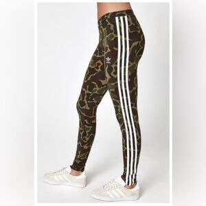 Adidas Camouflage Leggings - Olive